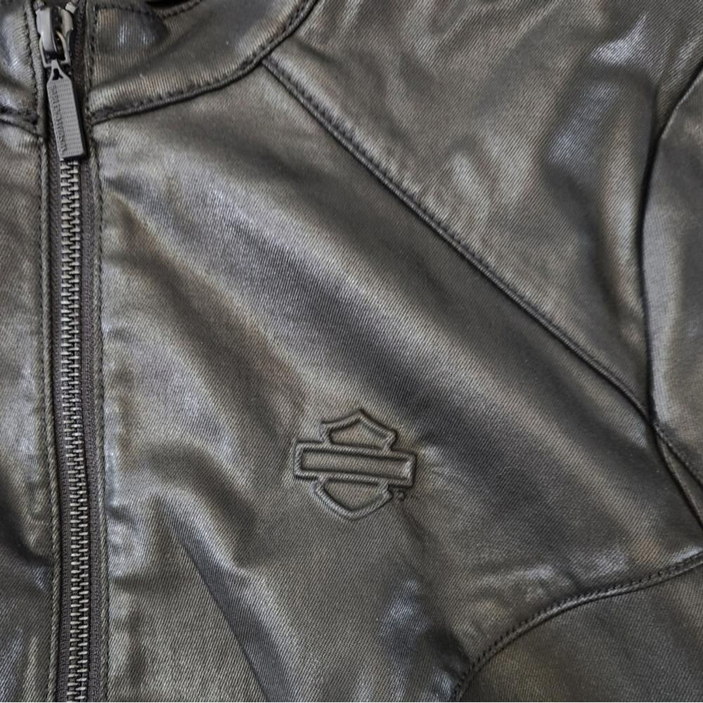 Harley-Davidson Women's Angel Wing Embroidered Moto Jacket Black Size M - Picture 5 of 9